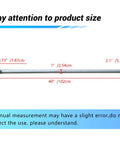 Diagram showing dimensions of Beefed Up Heavy Duty 1 Inch Diameter 40 Inch Steel Axle Rod With 1 To 3/4 Inch Step Down for ATVs.
