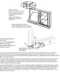 Diagram showing installation of 1-1/2 inch Steel Ball Bearing Sliding Door Tandem Roller Assembly with unique back and mounting instructions.