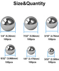 Size and quantity of steel balls in 600-pack utility cart steel frame image