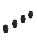 Ball End, 4x9x12.5mm (4), ARA330583, showing four black steel pivot balls with 9 mm diameter and 4 mm through-holes.