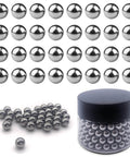 Steel balls for 200-Pack Utility Cart, shown in rows and packaged, suitable for home, warehouse, and delivery job transport tasks.