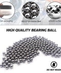 Assorted AISI 52100 chrome steel bearing balls with can packaging and smooth surface, featuring a do not wash instruction label