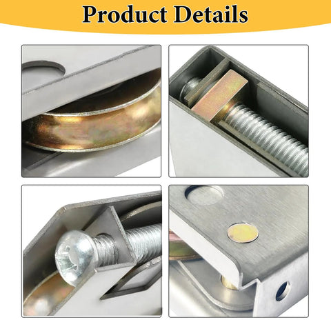 Close-up of Pella Roller Sliding Kit 0C5Y00P0 Replacement For Patio Doors 2 Pack One And A Half Inch Steel Ball Bearing Adjustable Height Rollers
