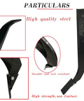 Close-up view of Five Piece Box Blade Shank Kit with four-hole box scraper shanks and 18-inch scarifier ripper shank, high quality steel.