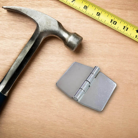 4 Pieces Heavy Duty Weldable Hinges, Steel Butt Hinge Design for Heavy Gates and Doors Corrosion Rust Resistant 2.4 x 2.9 inch with tools