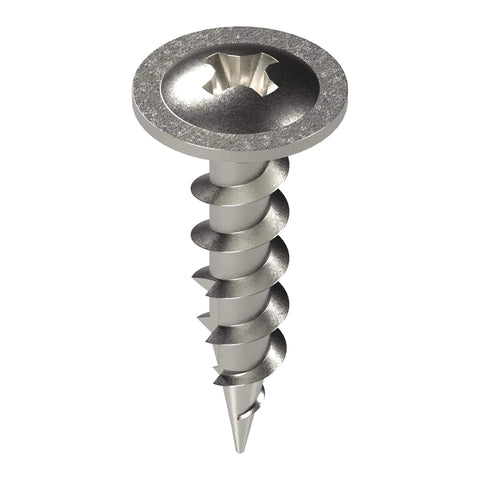 Close-up of steel screw for 1-Pack Hinge (1 Kit), 1/2" Overlay, 105° Opening Angle, Steel, Integrated Soft-Close Hinges for Face Frame Cabinets.