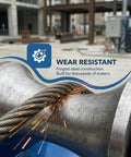 Image of Industrial Cable Pulley For Large Scale Laying And Wire Pulling Tools in use, highlighting wear-resistant heavy duty steel sheave.