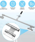 Durable steel cam bar lock with zinc plating and included mounting hardware for trailer doors, close-up view.