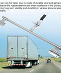 Durable steel cam bar lock with zinc plating and included mounting hardware for secure trailer and cargo door protection.