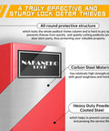 Protect valuables with a heavy duty door lock kit built for cam bar style latches on shipping containers, semi trailers, and conex lids, including a padlock and rugged housing for anti theft security and durable weatherproof protection.