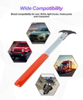 Beefy Car Seal Puller And Wheel Bearing Removal Tool with red handle and dual hooks for cars, SUVs, light trucks, motorcycles.