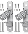 Sturdy 14-gauge steel trailer door hasp with corrosion-resistant galvanization and 304 stainless bolts in two-pack