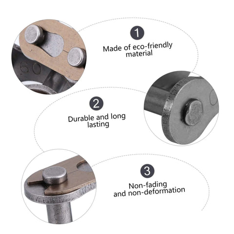 10 Pieces Heavy Duty Roller Chain Connecting Links Set For Chain Connectors And Roller Chains In Steel Connecting Link Buckle