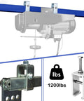 Heavy-duty steel channel trolley hanger bracket supports up to 1200 lbs on 1-5/8 inch strut channel, ideal for hoists