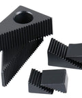 Steel clamping components from 58 Piece Steel Clamping Kit With Wall Holder For Table Slot Five Eighths Inch And Stud Size One Half Inch.