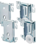 Four Pack Sliding Mirror Closet Door Rollers Steel-Framed Bottom Mount Replacement For Mirror Wardrobe 1-7/16 Inch Wheel Diameter