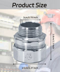 Ten Pack Three Quarter Inch Steel Compression Rigid Connector With Zinc Plated Threadless Design And Spring Coil For Metal Electrical Conduit Fittings For RGD Tubes Junction Boxes And Hubs, 3/4 inch size specifications shown.