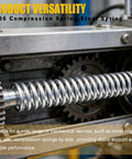 Installed view of beefy steel compression spring for machinery and tools 0.162 inch wire diameter 1.1 inch outer diameter 7 inch free length