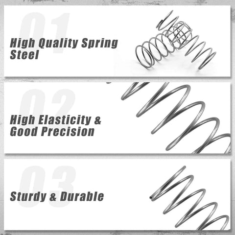 Image showing 10 Pack Compression Springs Steel Coil Extension Springs With 0.047 Inch Wire Diameter 50mm Long 20mm Outer Diameter.