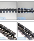 1.5 Meter Short Pitch Roller Conveyor Chain With K1 K2 Attachments For Transmission Steel 12A 16A 20A 24A Inner Size 12A