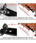 Steel Deck Spacer Tool 2 In 1 Board Spacer With One Eighth Inch And Three Sixteenth Inch Gap Sides For Five And One Half Inch Deck Boards Board Jig Spacer For Treated Wood Or Composite Decking Black One Pack used in deck installation