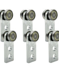 2 Wheel Trolley Assembly Rollers 6PCS Double Bearing Steel Trolley Assemblies for 1-5/8 Inch Strut Channel