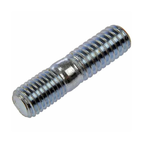 Close-up of a steel multi-purpose stud with 5/16-18 and 5/16-24 thread sizes, part of a 10-piece bolts set.