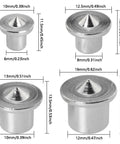 Diagram of Twenty Piece Panel Furniture Positioning Dowel Pin Kit For Cabinets And Woodworking, showcasing different pin sizes and dimensions.