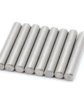 DIY Ready Replacement Dowel Pins for IKEA IVAR Bookcase Shelving System 6x40mm Plated Steel Pegs Pack Of 8 displayed in a row