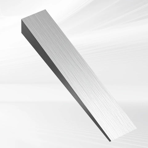 Single wedge from 12 Piece Steel Flange Wedges Set, 4 Inch Long, 3/4 Inch Wide, 1/2 Inch Thick, Metal Wedge Shims For Lathes And Welding Machines