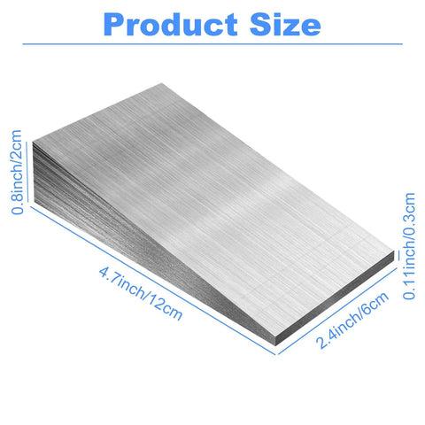 8-Piece Steel Flange Wedge Shims Set For Precision Alignment And Welding, showing dimensions 4.7x2.4x0.8 inch, Pro-Grade LOYORTY