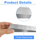 Hand holding a steel wedge showing finish machining details from the 8-Piece Steel Flange Wedge Shims Set For Precision Alignment And Welding.