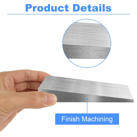 Hand holding a steel wedge showing finish machining details from the 8-Piece Steel Flange Wedge Shims Set For Precision Alignment And Welding.