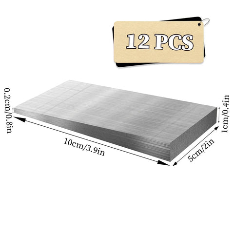 Image of 12 Pack Steel Flange Wedges for Leveling Equipment, showing dimensions of 3.94x1.97 inches, corrosion proof quality.