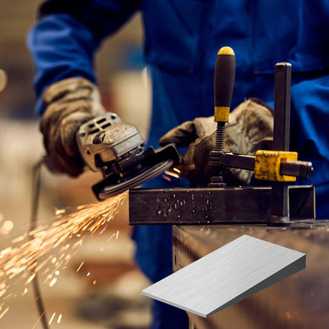Four Piece Steel Flange Wedge Set 4 By 2 Inch Beveled Wedges For Underpinning And Metal Shims in use during welding
