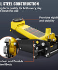 3 Ton Low Profile Floor Jack With Quick Lift Pump For All Terrain Vehicles And Cars Heavy Duty Steel Racing Jack close-up view