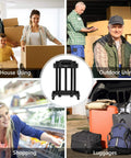 Foldable Luggage Cart for Travel & Moving, 290lbs Dolly Cart with Wheels for home, outdoor use, shopping, and luggage transport.