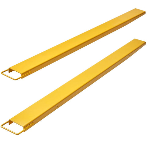 Heavy Duty 84 Inch Forklift Extensions For 4.3 Inch Forks, 4.5 Inch Inside Width, 1 Pair Steel Pallet Fork Extensions For Lift Trucks