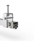 Four Wheel Light Duty Trolley Assembly With 600 Lb Capacity, Roller Trolley for 1-5/8 in Strut Channel, deep groove ball bearings.
