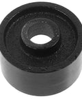 Universal Steel Front Wheel Replacement For Hydraulic Floor Jacks 2.5 Ton To 3.5 Ton, black steel caster wheel close-up