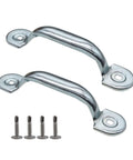 Built Tough Heavy Duty Garage Door Bottom Lift Handle Replacement 2 Pack, Solid Steel With Galvanized Finish, screws included