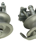 Pair Of Chain Link Sliding Gate Rollers For 1 And 5 Eighths Inch Pipe Track With Double U Bolt And Safety Catch, Machined Steel Wheel With Maintenance Free Bearings, Fits 1 And 7 Eighths Or 1 And 5 Eighths Inch Gate Frame, Rated Up To 1000 Lb