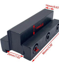 Beefy Alloy Steel Grooving And Parting Plate Holder For SPB Blades With 90 Degree Cutting Angle And Screw In Inserts, dimensions labeled