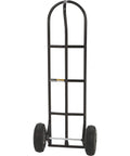 Steel Pneumatic Hand Truck Dolly - 600-Lb. Capacity, 10in. Tires, Powder-Coat Finish, front view of black frame with replacement wheels