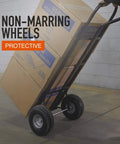Steel Pneumatic Hand Truck Dolly - 600-Lb. Capacity, 10in. Tires, Powder-Coat Finish transporting cardboard boxes