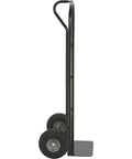 Side view of Steel Pneumatic Hand Truck Dolly - 600-Lb. Capacity, 10in. Tires, Powder-Coat Finish, showing durable build and wheels.