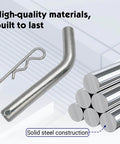 4 Pack Five Eighths Inch Trailer Hitch Pins With Safety Clips, Heavy Duty Alloy Steel Tow Hitch Pin construction detail