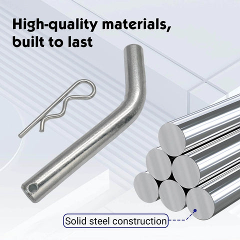 4 Pack Five Eighths Inch Trailer Hitch Pins With Safety Clips, Heavy Duty Alloy Steel Tow Hitch Pin construction detail