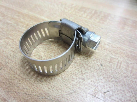 Fastenal 62010 Hose Clamp showing durable steel with adjustable mechanism for 3/8–5/8 inch hose and 1/2–3/4 inch pipe