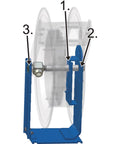 Retractable Air And Water Low Pressure Hose Reel One Half Inch By Fifty Feet P Series Pro Grade Tough Built Heavy Duty Steel Construction
